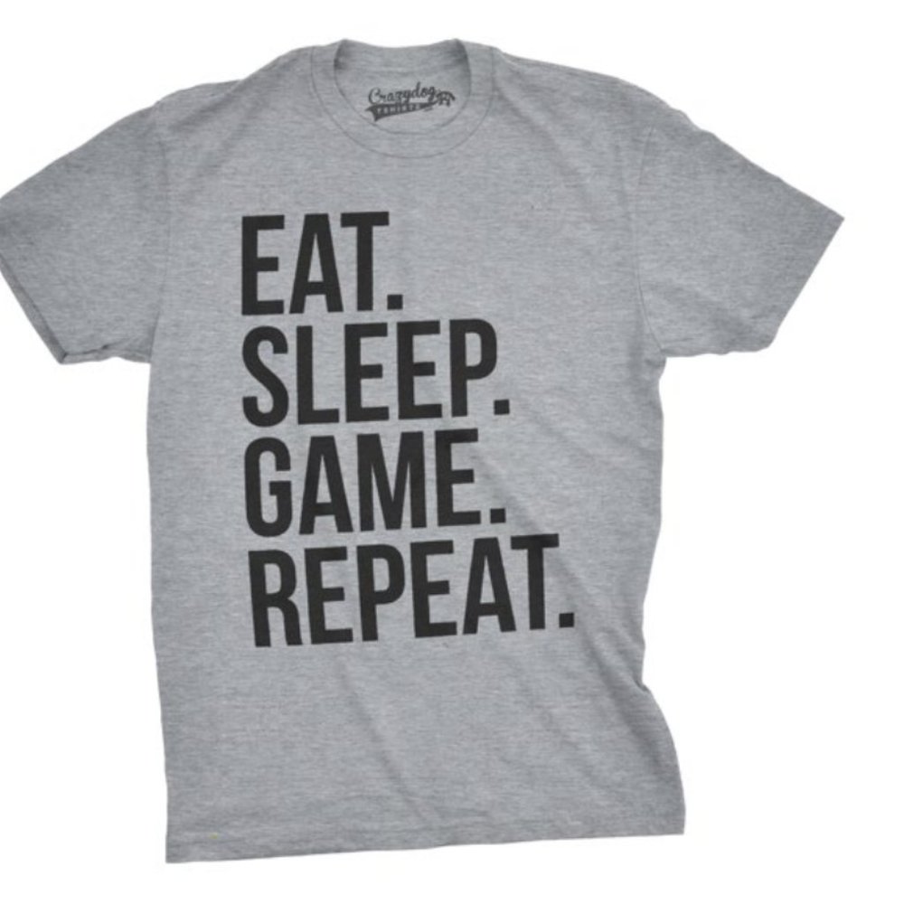 Mens Eat Sleep Game Repeat Funny Shirts Nerdy Game